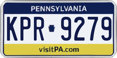 PA license plate KPR9279