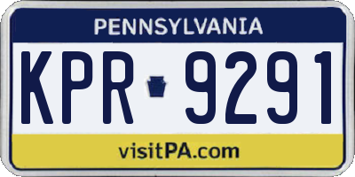 PA license plate KPR9291