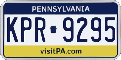 PA license plate KPR9295