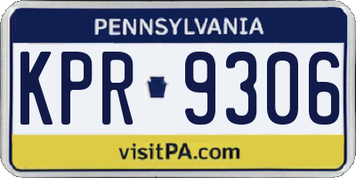 PA license plate KPR9306