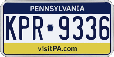 PA license plate KPR9336