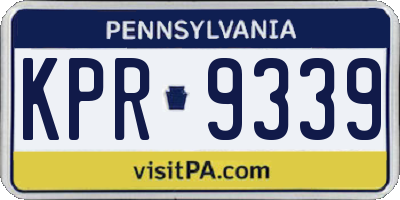 PA license plate KPR9339