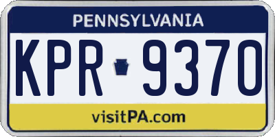 PA license plate KPR9370