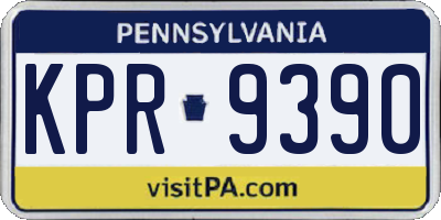 PA license plate KPR9390
