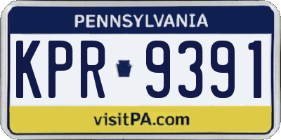 PA license plate KPR9391