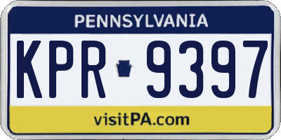 PA license plate KPR9397