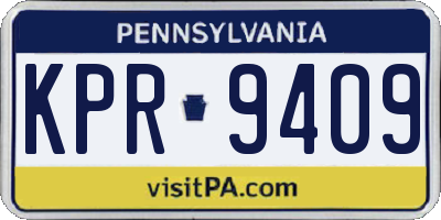PA license plate KPR9409