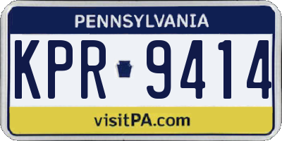 PA license plate KPR9414