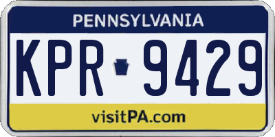 PA license plate KPR9429