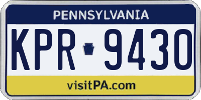 PA license plate KPR9430
