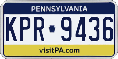 PA license plate KPR9436