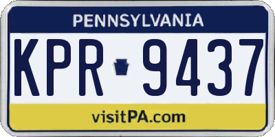 PA license plate KPR9437