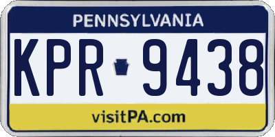 PA license plate KPR9438