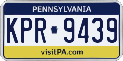 PA license plate KPR9439