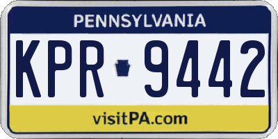 PA license plate KPR9442