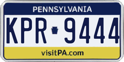 PA license plate KPR9444