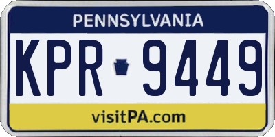 PA license plate KPR9449