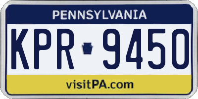 PA license plate KPR9450