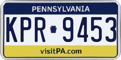 PA license plate KPR9453