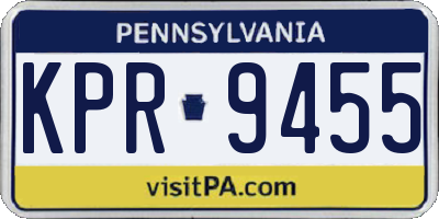 PA license plate KPR9455