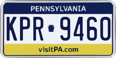 PA license plate KPR9460