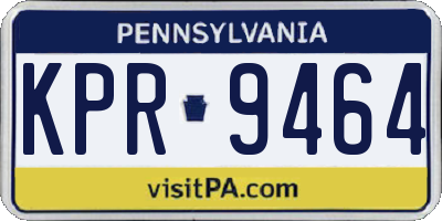 PA license plate KPR9464