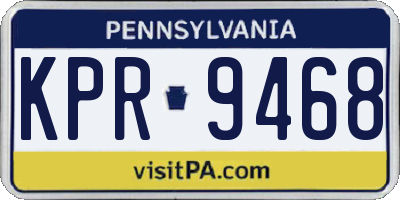PA license plate KPR9468