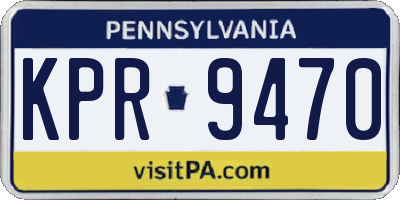 PA license plate KPR9470