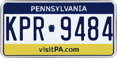 PA license plate KPR9484
