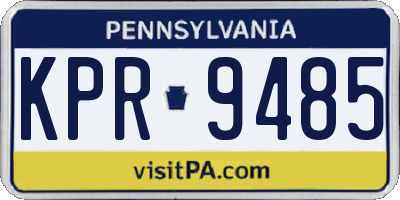 PA license plate KPR9485