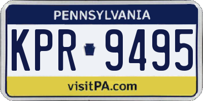 PA license plate KPR9495