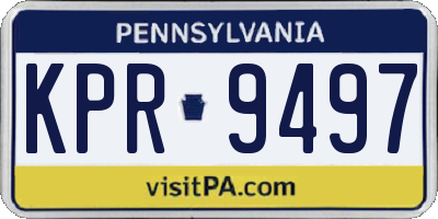 PA license plate KPR9497