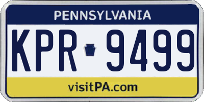 PA license plate KPR9499