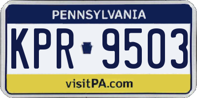 PA license plate KPR9503