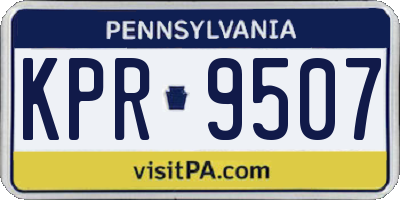 PA license plate KPR9507