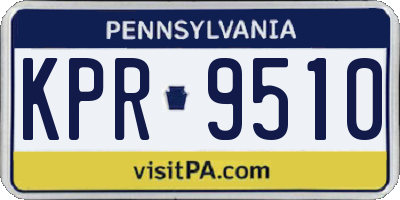 PA license plate KPR9510