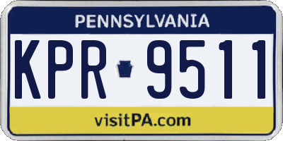 PA license plate KPR9511