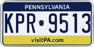 PA license plate KPR9513