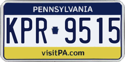 PA license plate KPR9515