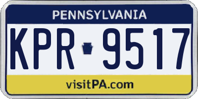 PA license plate KPR9517