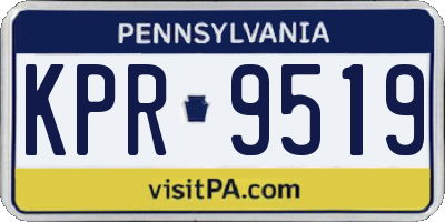 PA license plate KPR9519