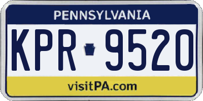 PA license plate KPR9520