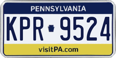 PA license plate KPR9524