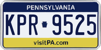 PA license plate KPR9525