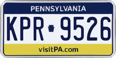 PA license plate KPR9526