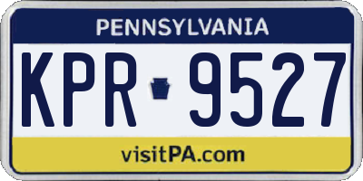 PA license plate KPR9527