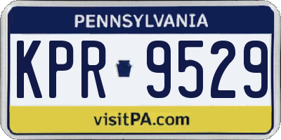 PA license plate KPR9529