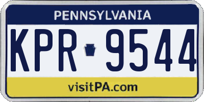 PA license plate KPR9544
