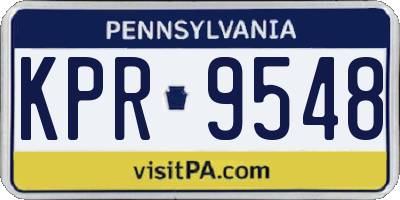 PA license plate KPR9548