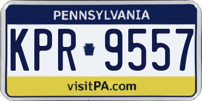 PA license plate KPR9557